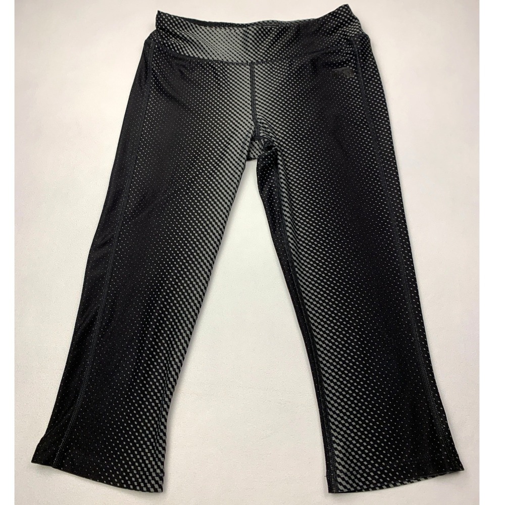 The North Face Womens Small Black Gray Geometric Print Cropped Leggings A6T3
